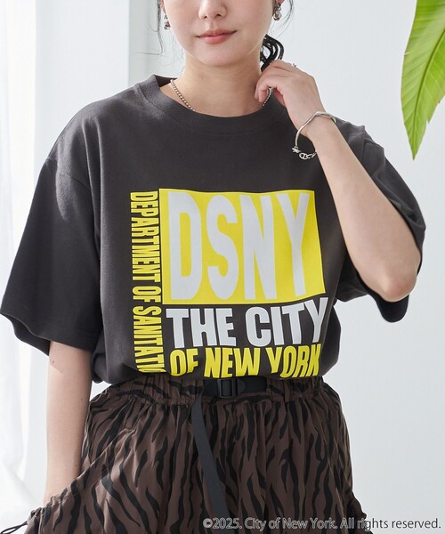 coen(コーエン)の「ROCK STANLEY(ロックスタンレー)別注 NYC ハーフスリーブTシャツ(Tシャツ/カットソー・レディース・ダークグレー/その他1/オフホワイト・M/L)」の3枚目の写真