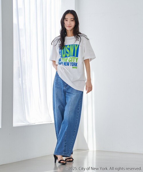 coen(コーエン)の「ROCK STANLEY(ロックスタンレー)別注 NYC ハーフスリーブTシャツ(Tシャツ/カットソー・レディース・ダークグレー/その他1/オフホワイト・M/L)」の7枚目の写真