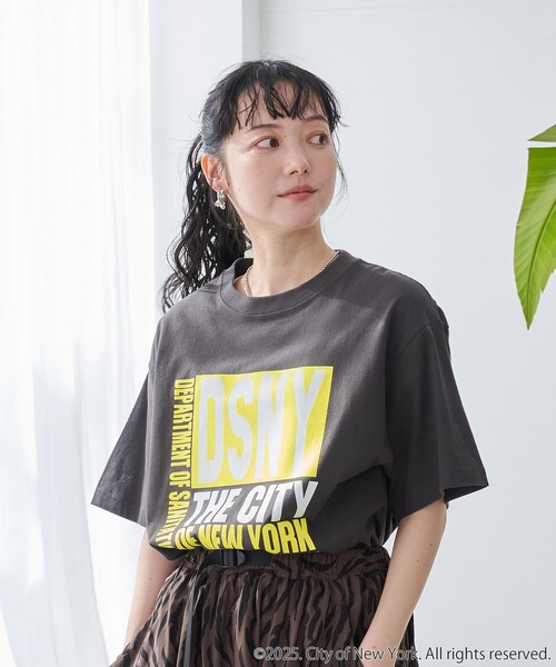 coen(コーエン)の「ROCK STANLEY(ロックスタンレー)別注 NYC ハーフスリーブTシャツ(Tシャツ/カットソー・レディース・ダークグレー/その他1/オフホワイト・M/L)」の5枚目の写真