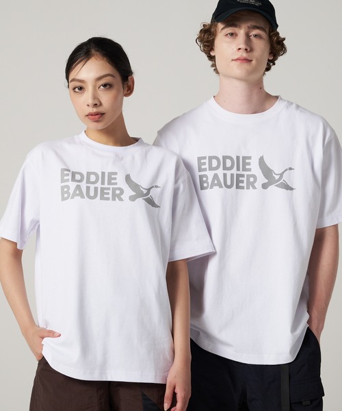 Eddie Bauer（エディーバウアー）の「EBロゴ ヘビー 半袖 Tシャツ（Tシャツ/カットソー・メンズ・グレー/ホワイト/グリーン/サンドベージュ/ネイビー・S/M/L/XL/XXL）」の2枚目の写真