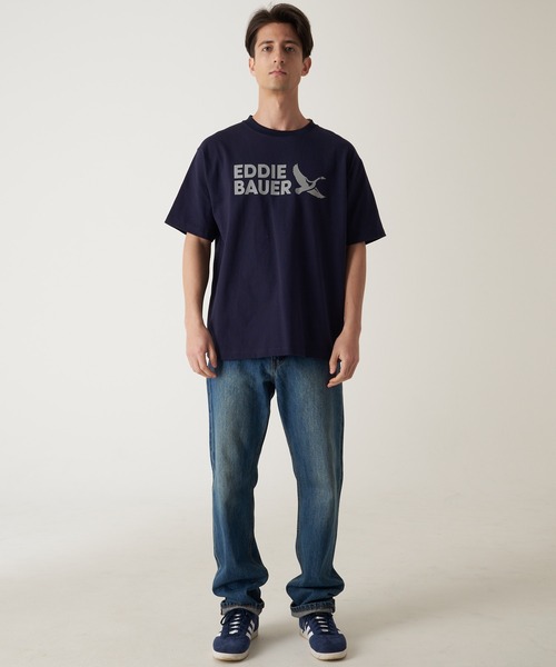 Eddie Bauer（エディーバウアー）の「EBロゴ ヘビー 半袖 Tシャツ（Tシャツ/カットソー・メンズ・グレー/ホワイト/グリーン/サンドベージュ/ネイビー・S/M/L/XL/XXL）」の12枚目の写真