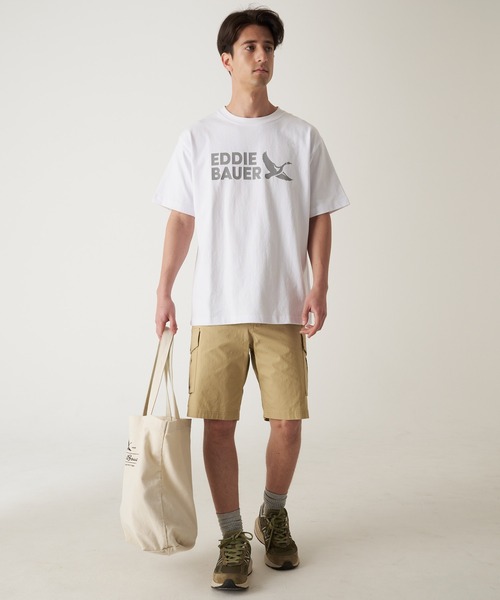 Eddie Bauer（エディーバウアー）の「EBロゴ ヘビー 半袖 Tシャツ（Tシャツ/カットソー・メンズ・グレー/ホワイト/グリーン/サンドベージュ/ネイビー・S/M/L/XL/XXL）」の7枚目の写真
