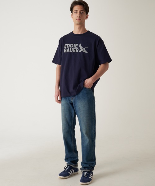 Eddie Bauer（エディーバウアー）の「EBロゴ ヘビー 半袖 Tシャツ（Tシャツ/カットソー・メンズ・グレー/ホワイト/グリーン/サンドベージュ/ネイビー・S/M/L/XL/XXL）」の11枚目の写真