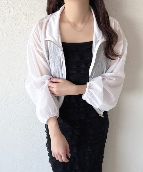 apres jour（アプレジュール）の「リボントラックシアーブルゾン