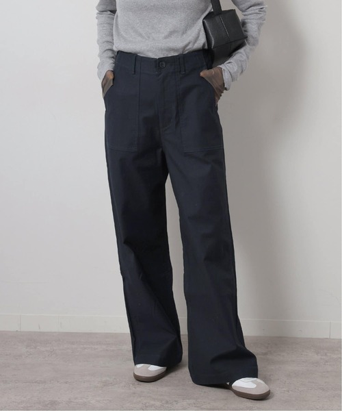 JOURNAL STANDARD relume(ジャーナルスタンダード レリューム)の「《追加17》ワイドベイカーパンツ(カーゴパンツ・レディース・ホワイト/ネイビー・38/36/34)」の2枚目の写真