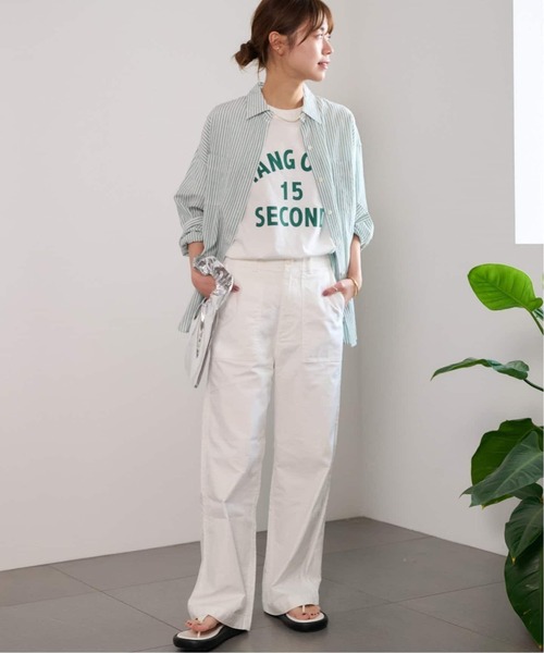 JOURNAL STANDARD relume(ジャーナルスタンダード レリューム)の「《追加17》ワイドベイカーパンツ(カーゴパンツ・レディース・ホワイト/ネイビー・38/36/34)」の10枚目の写真