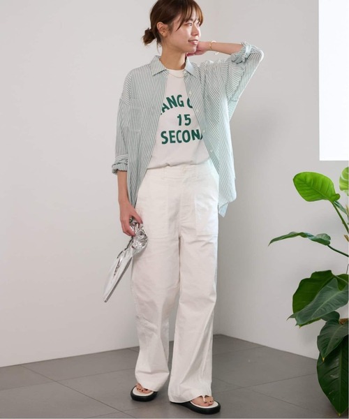 JOURNAL STANDARD relume(ジャーナルスタンダード レリューム)の「《追加17》ワイドベイカーパンツ(カーゴパンツ・レディース・ホワイト/ネイビー・38/36/34)」の11枚目の写真