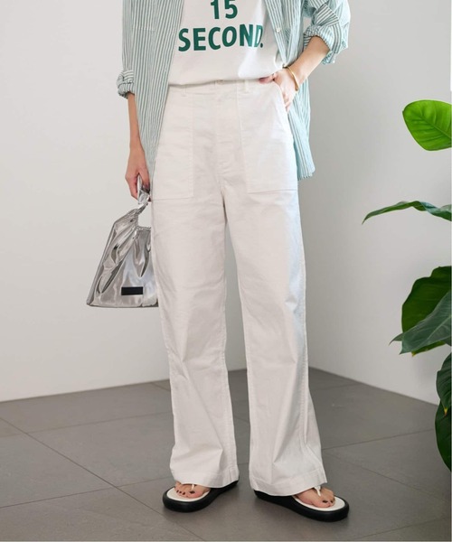 JOURNAL STANDARD relume(ジャーナルスタンダード レリューム)の「《追加17》ワイドベイカーパンツ(カーゴパンツ・レディース・ホワイト/ネイビー・38/36/34)」の13枚目の写真