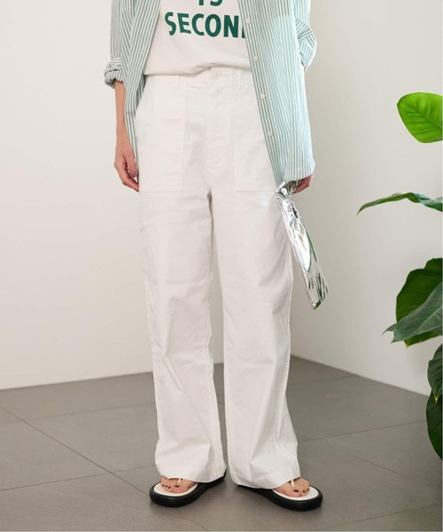 JOURNAL STANDARD relume(ジャーナルスタンダード レリューム)の「《追加17》ワイドベイカーパンツ(カーゴパンツ・レディース・ホワイト/ネイビー・38/36/34)」の14枚目の写真