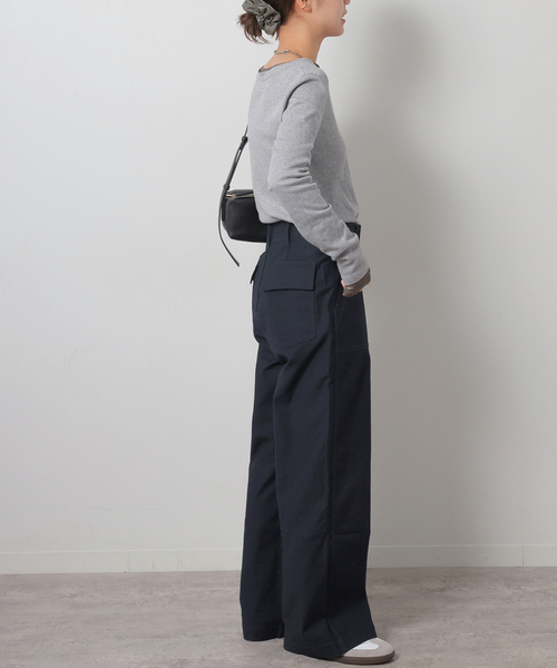 JOURNAL STANDARD relume(ジャーナルスタンダード レリューム)の「《追加17》ワイドベイカーパンツ(カーゴパンツ・レディース・ホワイト/ネイビー・38/36/34)」の18枚目の写真