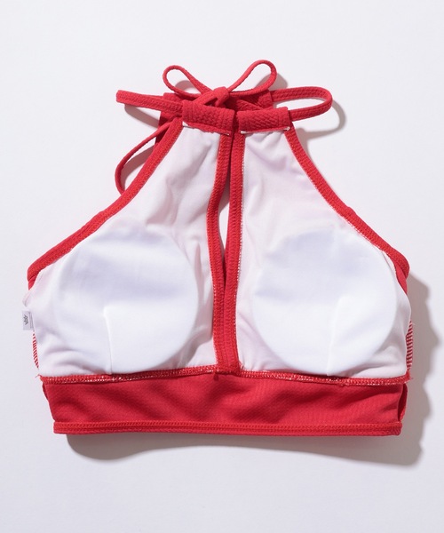 セール】【2点セット】フロント オープンカット ホルターネック ビキニ