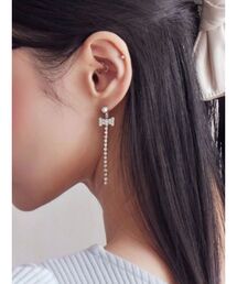 EATME | リボンビジューピアス(ピアス（両耳用）)