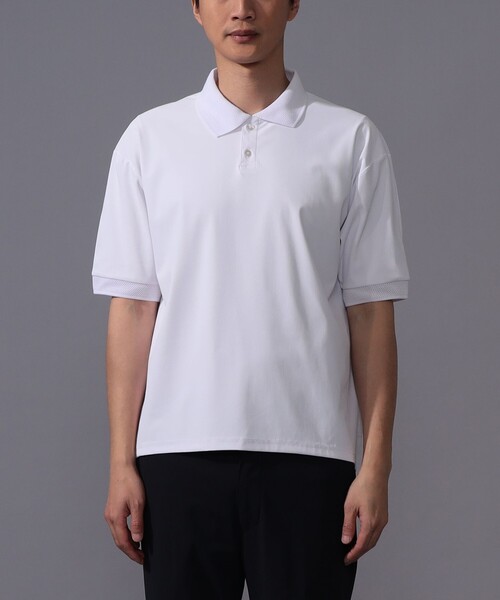 BEAMS GOLF(ビームスゴルフ)の「B.G.THREE / ALL-TIME アイレットニット ポロシャツ(ポロシャツ・メンズ・ブラック/ネイビー/ホワイト・MEDIUM/LARGE/X-LARGE)」の5枚目の写真