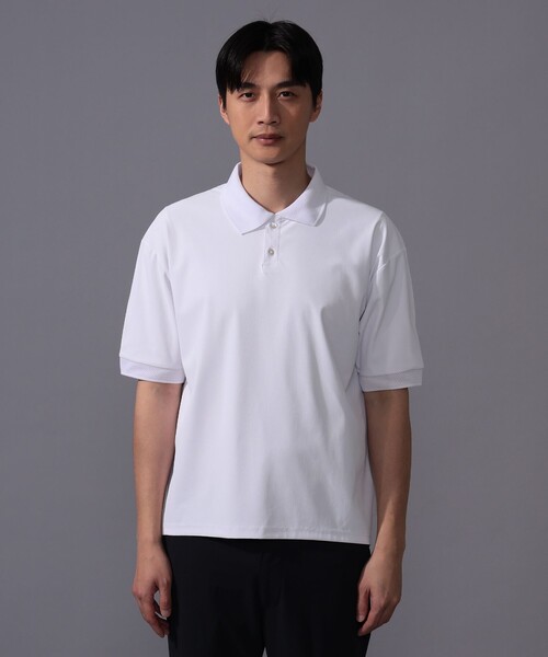 BEAMS GOLF(ビームスゴルフ)の「B.G.THREE / ALL-TIME アイレットニット ポロシャツ(ポロシャツ・メンズ・ブラック/ネイビー/ホワイト・MEDIUM/LARGE/X-LARGE)」の6枚目の写真