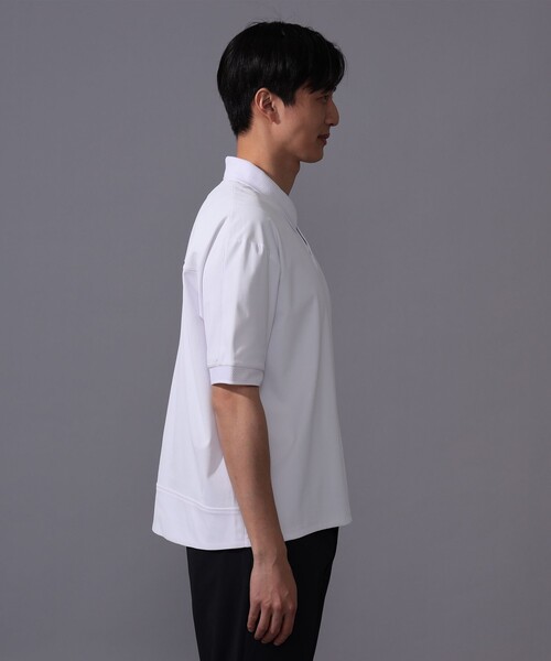 BEAMS GOLF(ビームスゴルフ)の「B.G.THREE / ALL-TIME アイレットニット ポロシャツ(ポロシャツ・メンズ・ブラック/ネイビー/ホワイト・MEDIUM/LARGE/X-LARGE)」の8枚目の写真