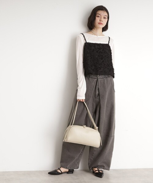 THE SHOP TK （ザ ショップ ティーケー ）の「スクエアワイドトートバッグ（トートバッグ・レディース・ナチュラル/ボルドー/ブラック・00）」の20枚目の写真