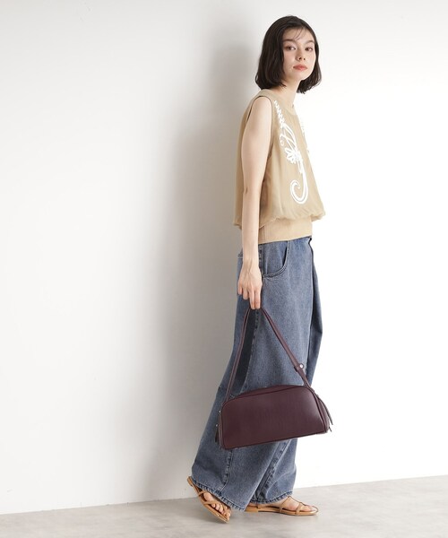 THE SHOP TK （ザ ショップ ティーケー ）の「スクエアワイドトートバッグ（トートバッグ・レディース・ナチュラル/ボルドー/ブラック・00）」の22枚目の写真