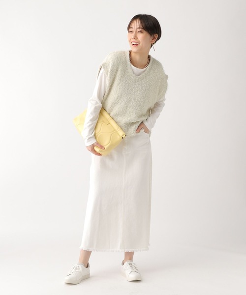 Elura（エルーラ）の「フェザーヤーンベスト/452432（ベスト・レディース・ブラック/ホワイト・FREE）」の9枚目の写真