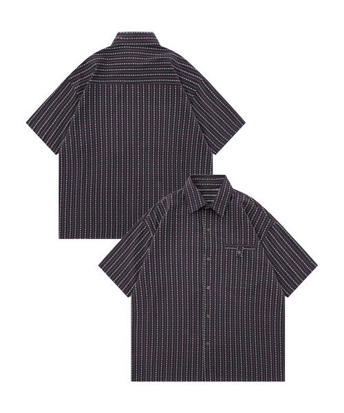 aimoha(アイモハ)の「レトロパターンオープンカラーシャツ (SS)(シャツ/ブラウス・メンズ・バーガンディー/ブラック・MEDIUM/LARGE)」の2枚目の写真