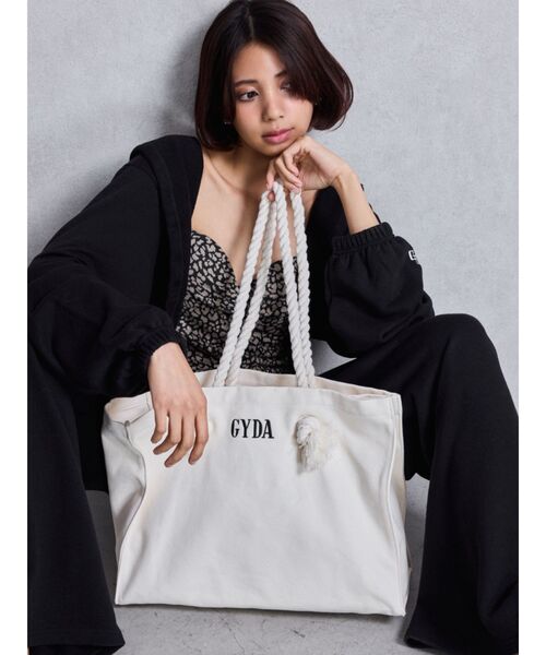 GYDA ミックス(ヒョウ柄 )トートバッグ チャーム付店舗限定ノベルティ