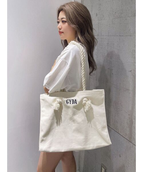 GYDA(ジェイダ)の「GYDAロープLトートBAG(トートバッグ・レディース・その他1/アイボリー/ブラック・FREE)」の7枚目の写真