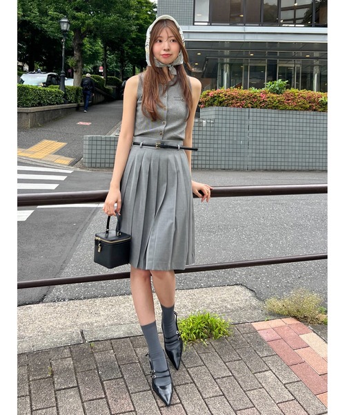 SNIDEL（スナイデル）の「ベルト付きミドルスカート（スカート）」 - WEAR