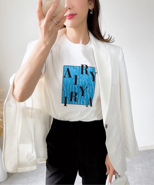 &. NOSTALGIA(アンドドットノスタルジア)の「【ZOZO限定】AIRY Tシャツ(Tシャツ/カットソー・レディース・ブルー/ピンク・M)」の2枚目の写真