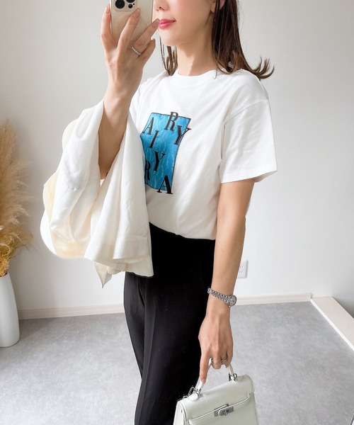 &. NOSTALGIA(アンドドットノスタルジア)の「【ZOZO限定】AIRY Tシャツ(Tシャツ/カットソー・レディース・ブルー/ピンク・M)」の15枚目の写真