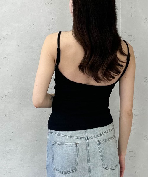 Per sist ence(パーシエンス)の「カットリブカップ付きバックオープンキャミ(キャミソール・レディース・ベージュ/ブラウン/オフホワイト/ブラック・ONE SIZE)」の22枚目の写真