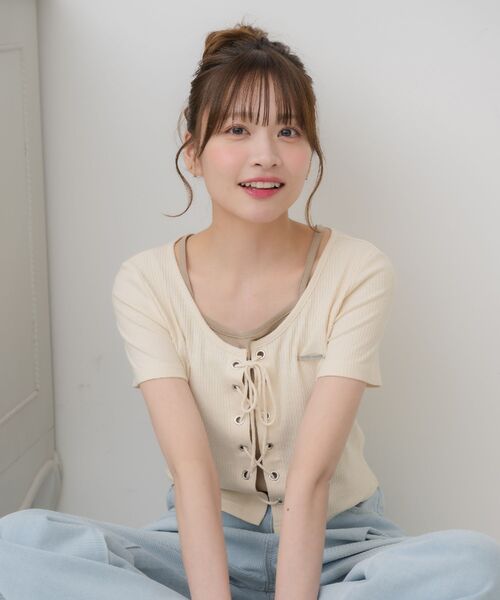 セール】レースアッププレート付きCT（Tシャツ/カットソー