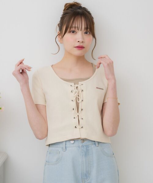 セール】レースアッププレート付きCT（Tシャツ/カットソー