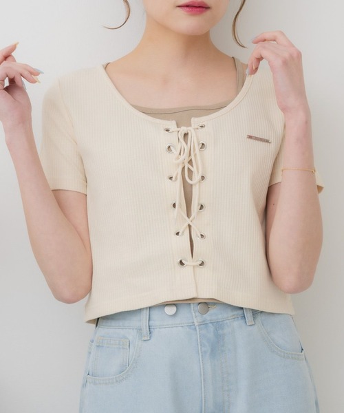 セール】レースアッププレート付きCT（Tシャツ/カットソー