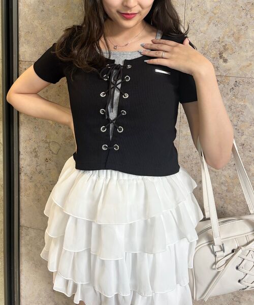 セール】レースアッププレート付きCT（Tシャツ/カットソー