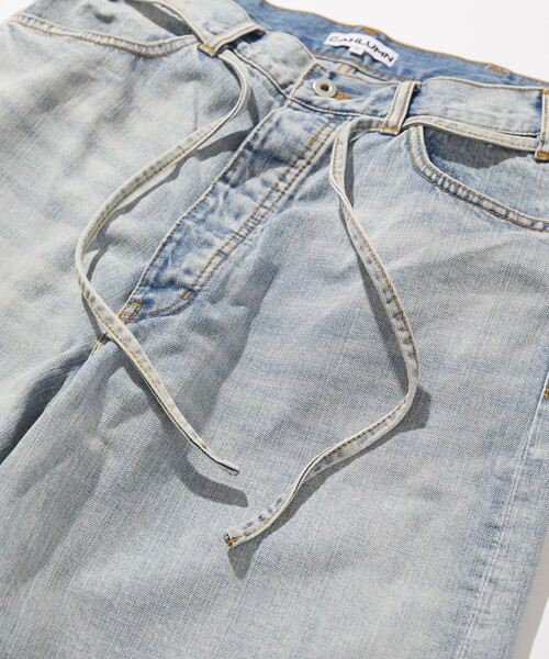 CAHLUMN（カウラム）の「CAHLUMN/カウラム Selvedge Denim Baggy Shorts/セルビッチ デニム バギーショーツ ユーズド（その他パンツ・メンズ・チャコールグレー/ブルー・SMALL/MEDIUM/LARGE/X-LARGE/XX-LARGE）」の10枚目の写真