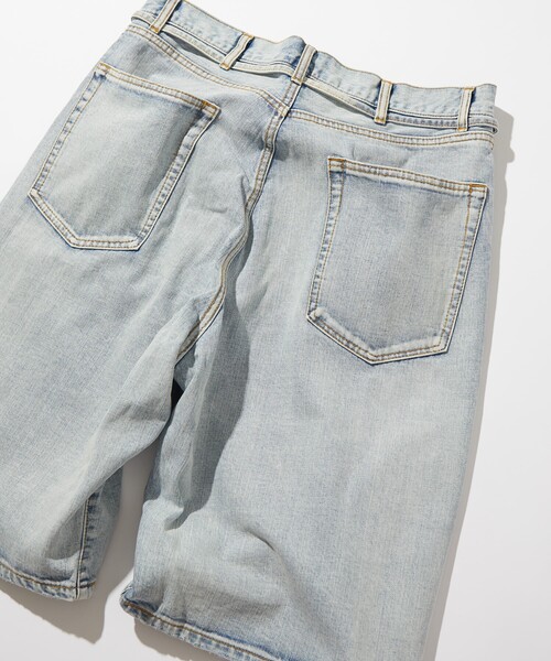 CAHLUMN（カウラム）の「CAHLUMN/カウラム Selvedge Denim Baggy Shorts/セルビッチ デニム バギーショーツ ユーズド（その他パンツ・メンズ・チャコールグレー/ブルー・SMALL/MEDIUM/LARGE/X-LARGE/XX-LARGE）」の3枚目の写真