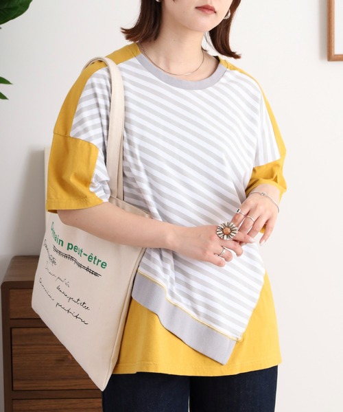イマゴ / リメイクミックスTシャツ EMAGO リメイクミックスTシャツ（Tシャツ/カットソー）｜Emago