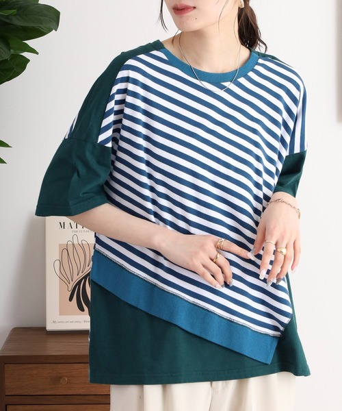イマゴ / リメイクミックスTシャツ EMAGO リメイクミックスTシャツ（Tシャツ/カットソー）｜Emago