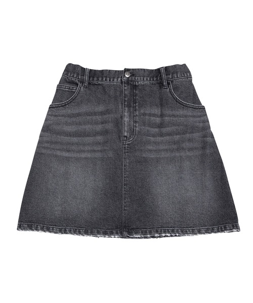 PUNYUS（プニュズ）の「台形デニムミニスカート（デニムスカート・レディース・ブラック/ライトブルー・1/2/3/4）」の22枚目の写真