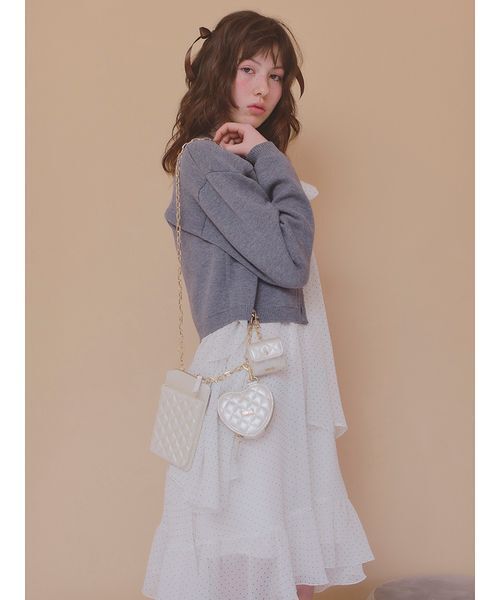 25ss✨未使用タグ付 ファーファー ラッフルデザインドレス ワンピース ミント FURFUR（ファーファー）の「ラッフルデザインドレス（ドレス）」 - WEAR