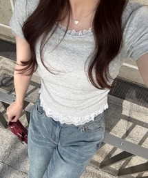 Another Branch olive des olive | 【＠re.__mi23セレクト】裾レースT(Tシャツ/カットソー)