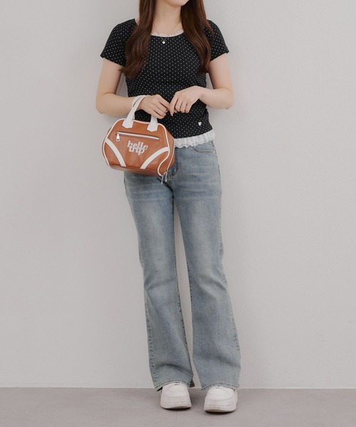 Another Branch olive des olive（アナザーブランチオリーブデオリーブ）の「【＠re.__mi23セレクト】裾レースT（Tシャツ/カットソー・レディース・ブラック/ライトグレー/ブラウン/ブラック系その他/ホワイト系その他・FREE）」の20枚目の写真