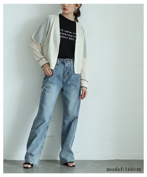 Sawa a la mode（サワアラモード）の「立体メッセージロゴカットソー（Tシャツ/カットソー・レディース・ブルー/ブラック/ホワイト・FREE）」の7枚目の写真
