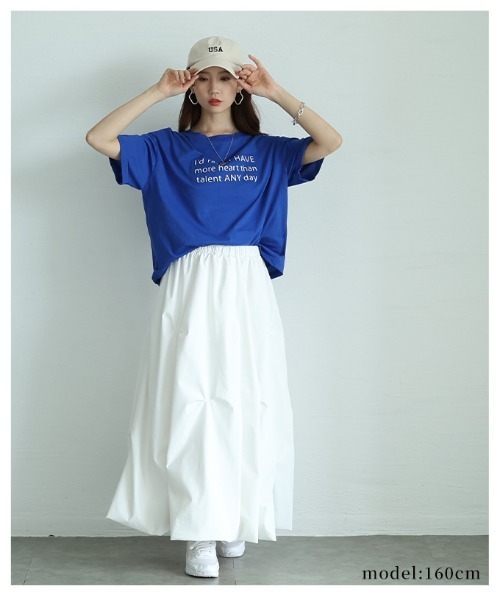 Sawa a la mode（サワアラモード）の「立体メッセージロゴカットソー（Tシャツ/カットソー・レディース・ブルー/ブラック/ホワイト・FREE）」の13枚目の写真