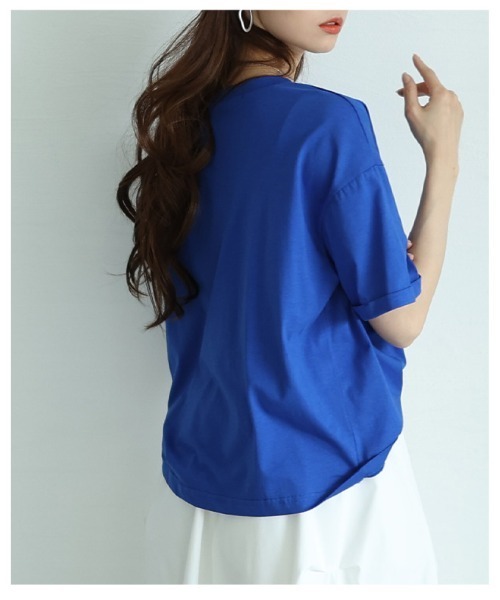 Sawa a la mode（サワアラモード）の「立体メッセージロゴカットソー（Tシャツ/カットソー・レディース・ブルー/ブラック/ホワイト・FREE）」の15枚目の写真