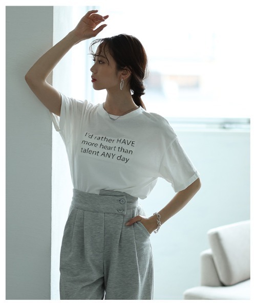 Sawa a la mode（サワアラモード）の「立体メッセージロゴカットソー（Tシャツ/カットソー・レディース・ブルー/ブラック/ホワイト・FREE）」の17枚目の写真