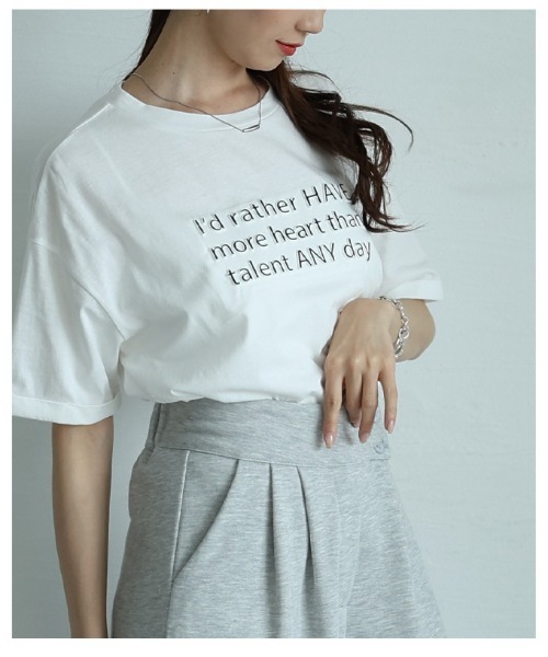 Sawa a la mode（サワアラモード）の「立体メッセージロゴカットソー（Tシャツ/カットソー・レディース・ブルー/ブラック/ホワイト・FREE）」の22枚目の写真