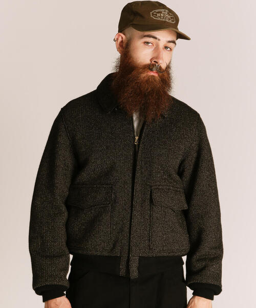 schott（ショット）の「Schott/ショット/BEACH CLOTH  TYPE A-2/ビーチクロス タイプ A-2（ミリタリージャケット・メンズ・ブラック・2XL/XL/M/L）」の4枚目の写真