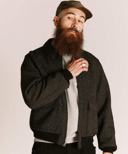 schott（ショット）の「Schott/ショット/BEACH CLOTH  TYPE A-2/ビーチクロス タイプ A-2（ミリタリージャケット・メンズ・ブラック・2XL/XL/M/L）」の5枚目の写真