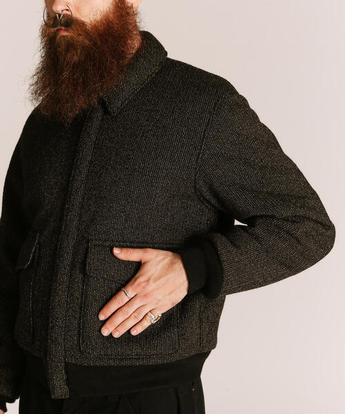 schott（ショット）の「Schott/ショット/BEACH CLOTH  TYPE A-2/ビーチクロス タイプ A-2（ミリタリージャケット・メンズ・ブラック・2XL/XL/M/L）」の11枚目の写真