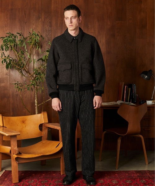 schott（ショット）の「Schott/ショット/BEACH CLOTH  TYPE A-2/ビーチクロス タイプ A-2（ミリタリージャケット・メンズ・ブラック・2XL/XL/M/L）」の2枚目の写真